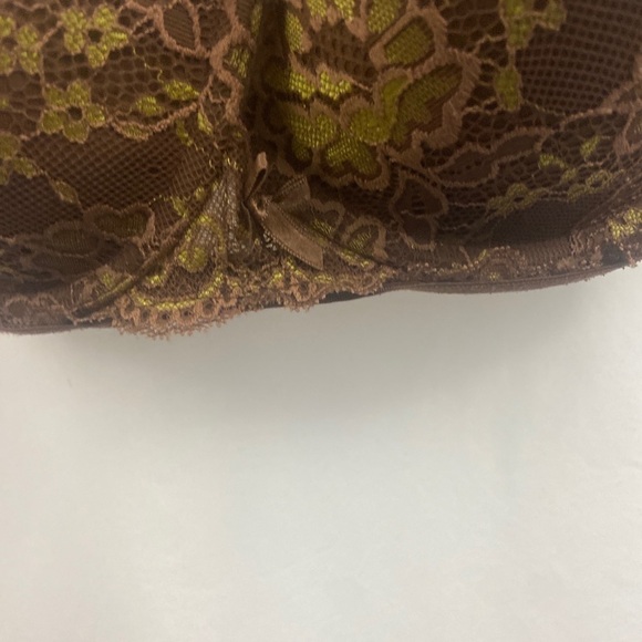 Ambrielle Womens Brown Lace Floral 40D Bra - Picture 4 of 11